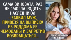 Истории из жизни Сама виновата, не смогла родить наследника! - заявил муж, привезя чемоданы в роддом