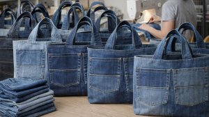 💙 САМЫЙ ПРОСТОЙ способ сшить сумку из старых джинсов | Без выкройки