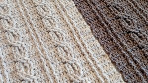 Рельефный узор крючком " Коса " для пледа . Подробный мк ю