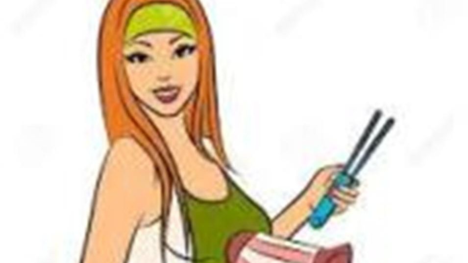 Коса с лентами.