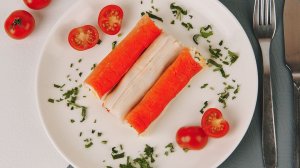 Рулетики из крабовых палочек