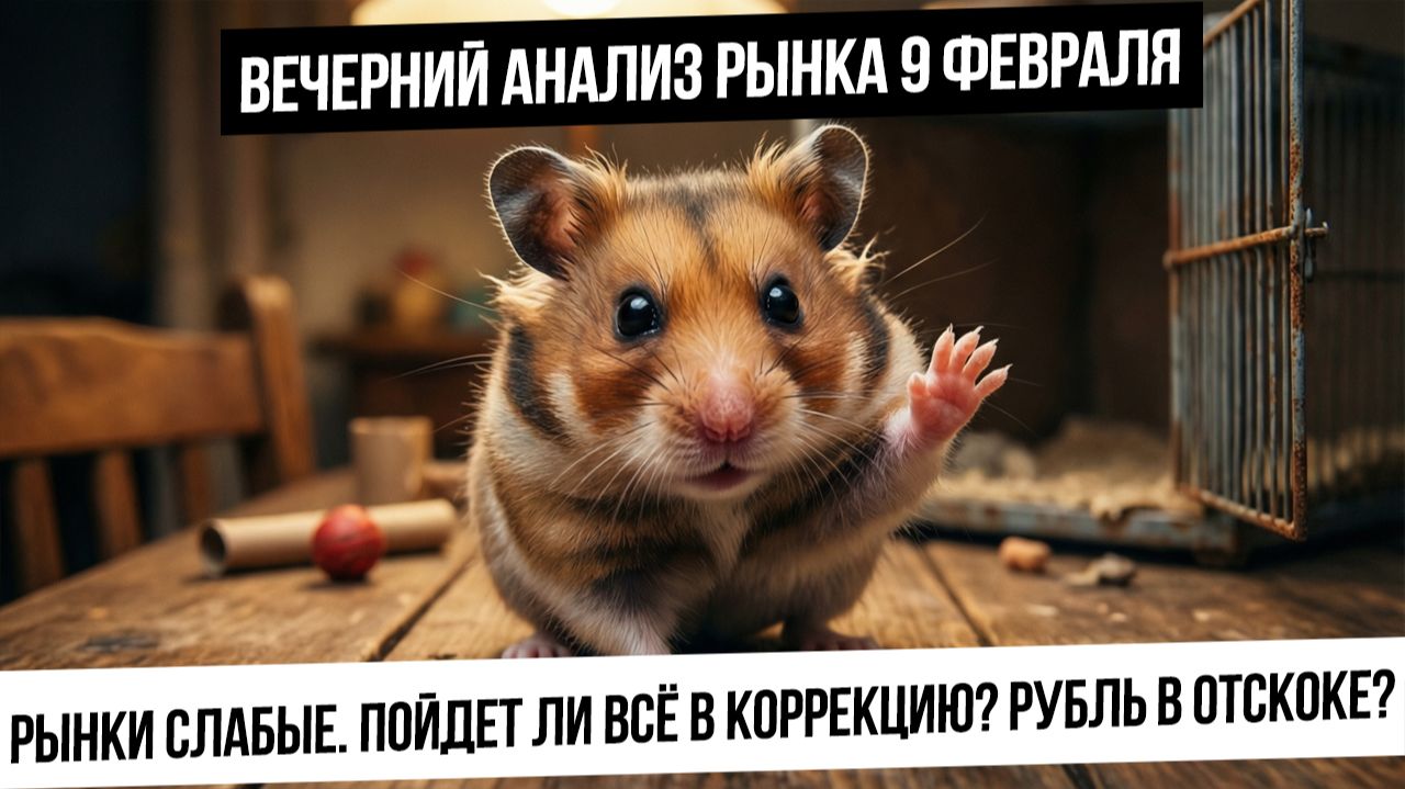 Вечерний анализ рынка 9 февраля. Рынки в неопределенности. Рынок РФ в кафе. Металлы и биткойн вниз? смотреть онлайн