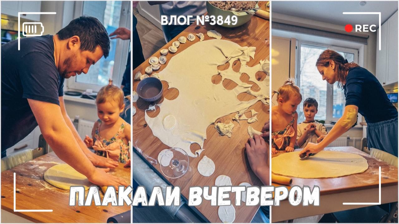 Собрались лепить пельмени - плакали вчетвером - ВЛОГ №3849 - 08.02.26 смотреть онлайн