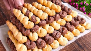 Самое вкусное и КРАСИВОЕ печенье! Тает во рту! Простой рецепт печенья К ЧАЮ