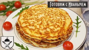 Быстрые лепешки на сковороде с начинкой. Вкусный завтрак