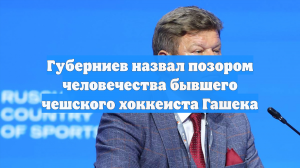 Губерниев назвал позором человечества бывшего чешского хоккеиста Гашека