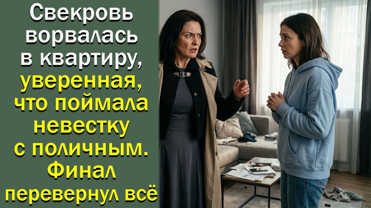 Свекровь ворвалась в квартиру, уверенная, что поймала невестку с поличным. Финал перевернул всё смотреть онлайн
