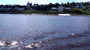 Вид волги с теплохода.