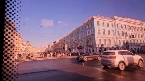 Irina hindi life/Дворцы Петербурга из окна автобуса. Едем на экскурсию с подругой Натальей.