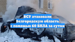 ВСУ атаковали Белгородскую область с помощью 60 БПЛА за сутки