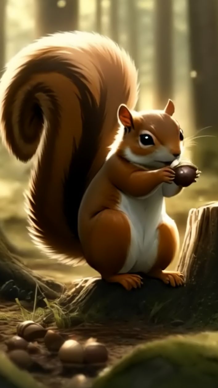 Белка с желудем 🐿️ смотреть онлайн