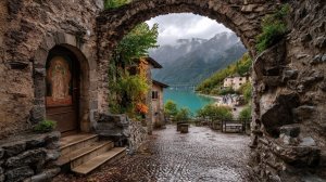 Самая красивая горная деревня в Италии у  нереально голубого озера.