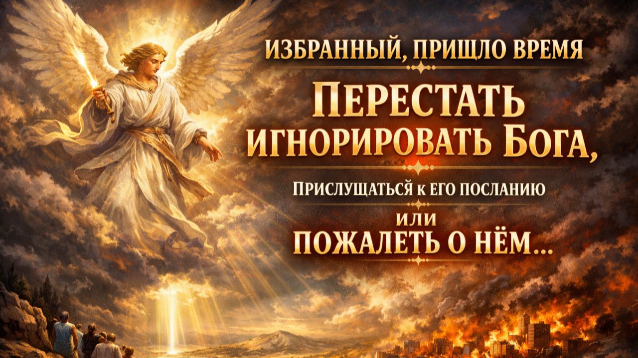 ИЗБРАННЫЙ  ПЕРЕСТАНЬ ИГНОРИРОВАТЬ БОГА  ПОСЛАНИЕ КОТОРОЕ НЕЛЬЗЯ ПРОПУСТИТЬ