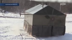 Кустарный вариант защиты НРТК "Курьер" в виде мангала с пропеллером.