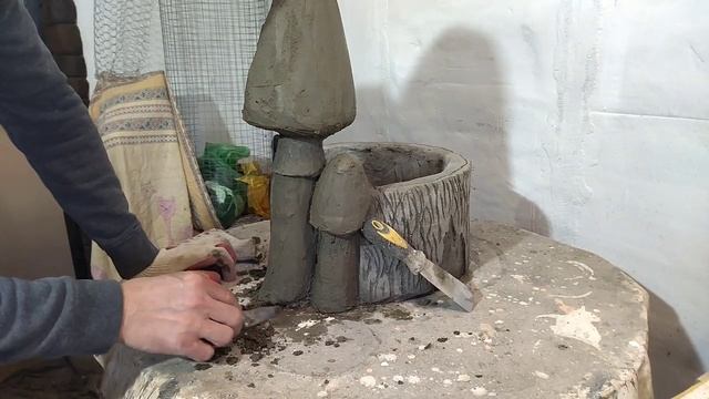 горшок из цемента своими руками