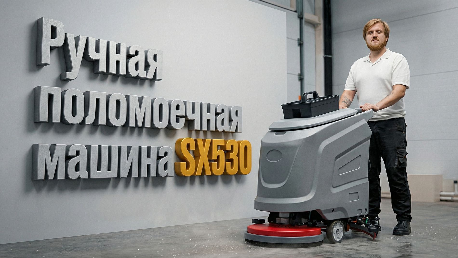 Ручная поломоечная машина SX530 Voltberg — мощный помощник для уборки средних и крупных помещений