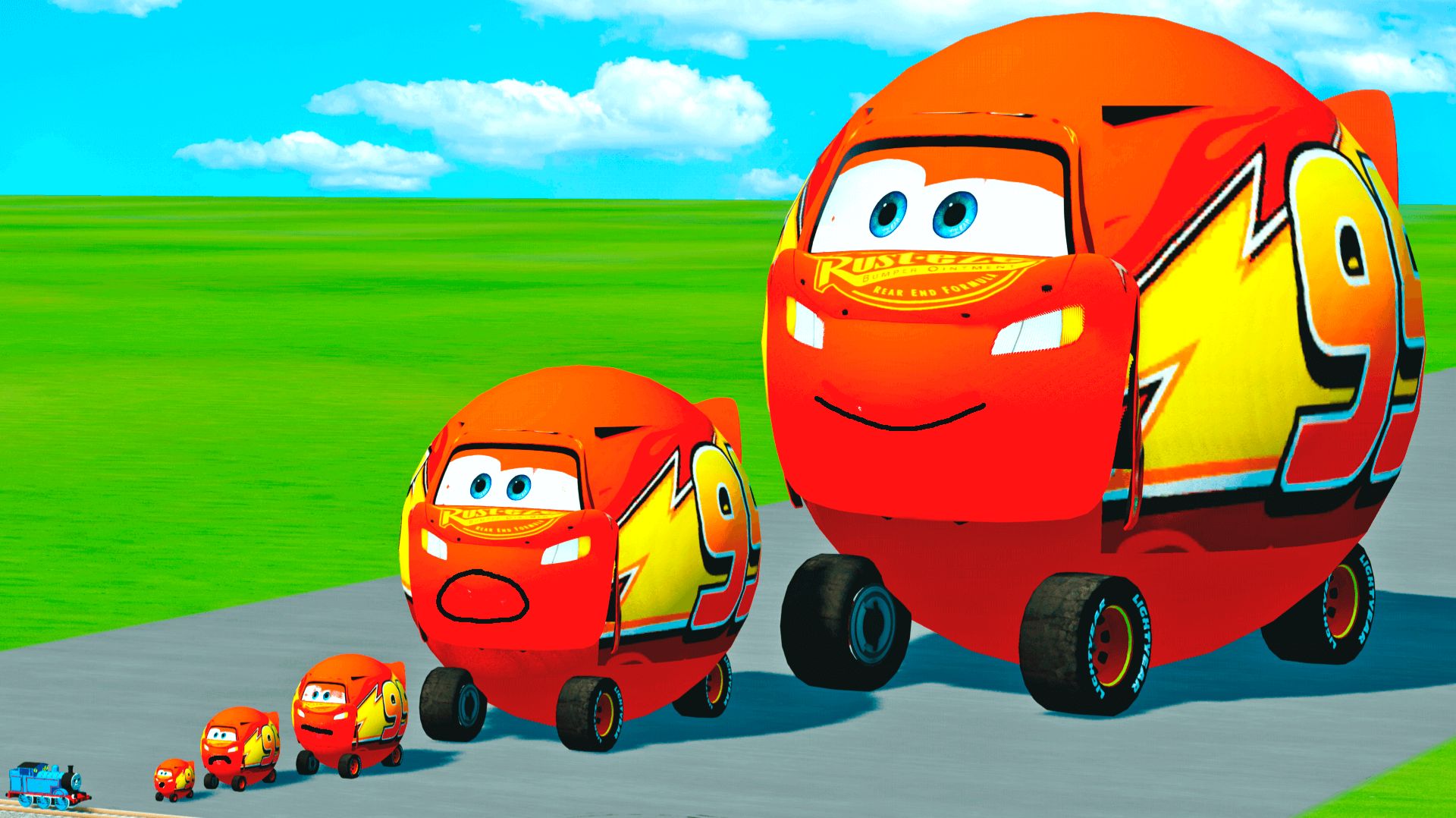 Круглый Молния Маквин и его друзья! BeamNG.Drive смотреть онлайн