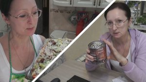 Февраль 2026 года. Купила масло с воском для веранды. Пицца с беконом. Салат: томаты, сыр, колбаса.