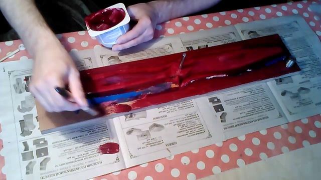 №1- Нанесение 1 слоя гелькоута на винт и ванну матрицы.