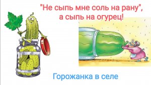 "Не сыпь мне соль на рану", а сыпь на огурец.