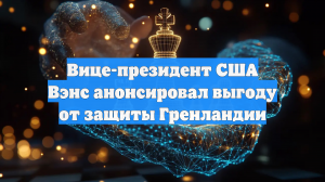Вице-президент США Вэнс анонсировал выгоду от защиты Гренландии