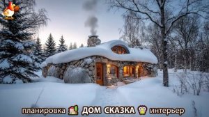 Сказочный дом мечты зимой – 3D идея для вдохновения с планировкой и интерьером 🏡🏚️🏠 вариант (33)