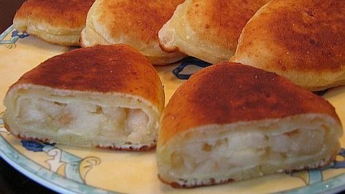 Жареные творожные пирожки с яблоками смотреть онлайн
