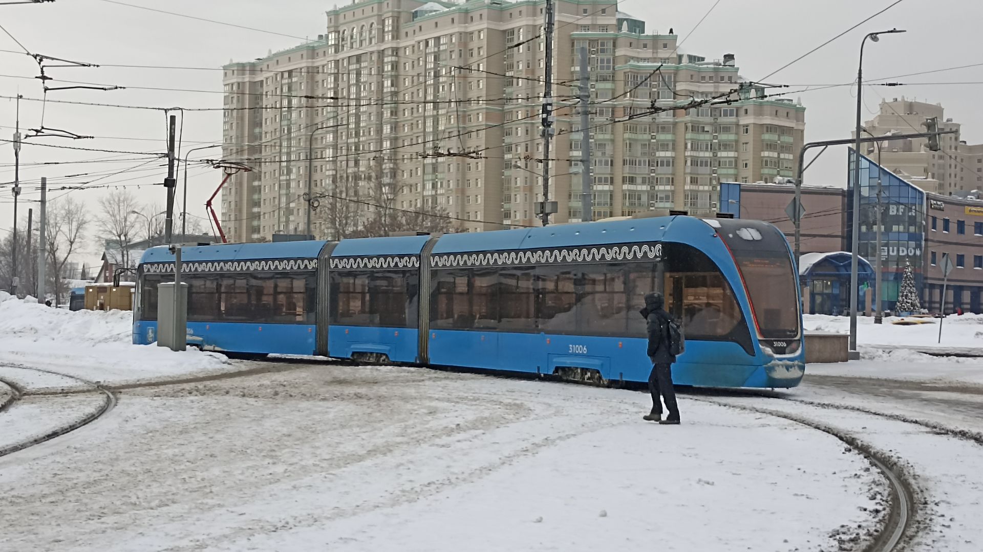 Поездка на трамвае ВитязьМосква по маршруту 26 обратно м. Октябрьскаям. Университет 07.02.2026