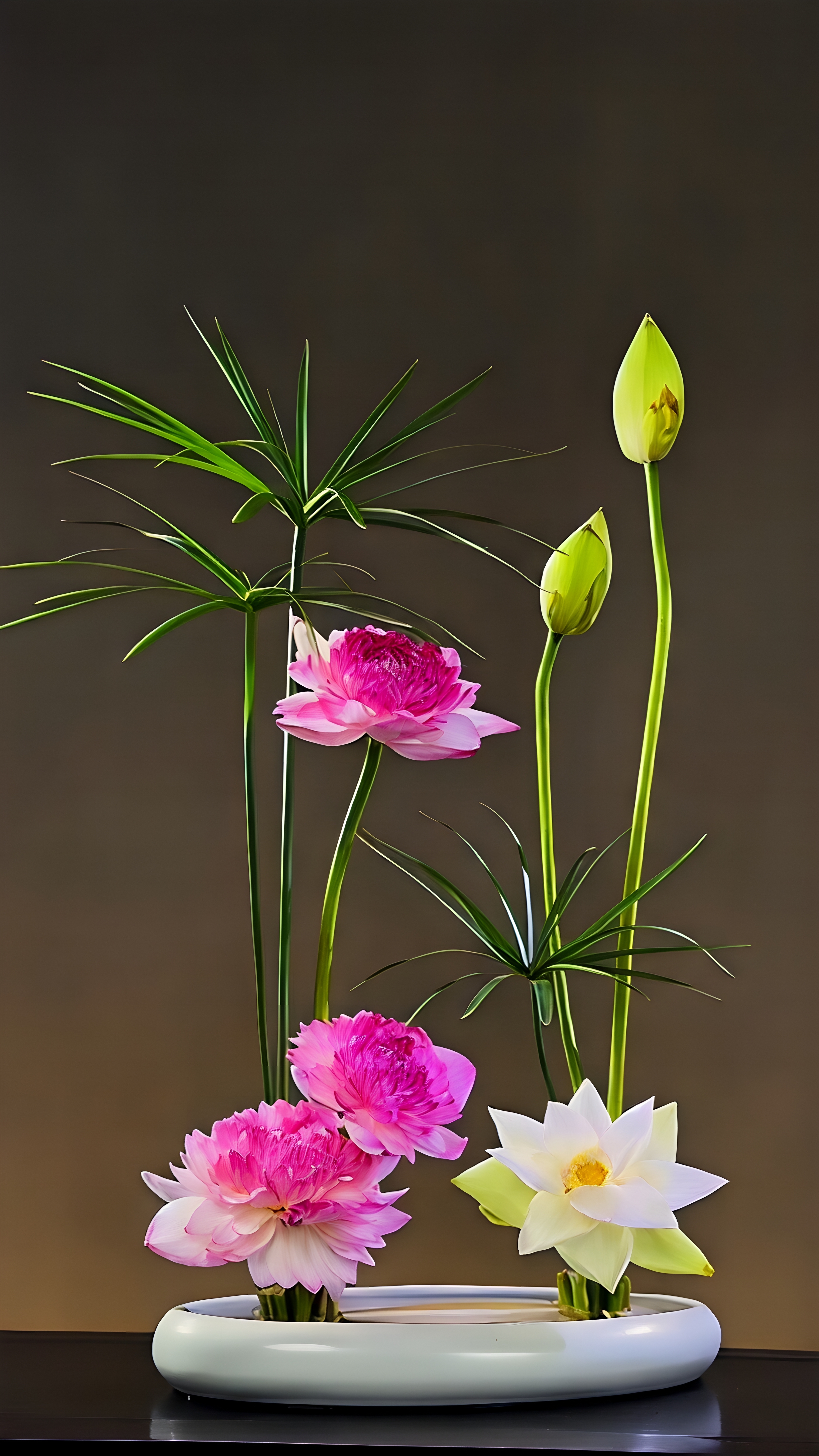 Цветочная композиция из лотоса и седжа смотреть онлайн