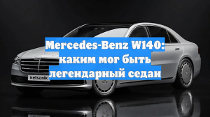 Mercedes-Benz W140: каким мог быть легендарный седан