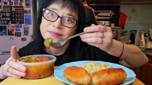 Мукбанг | Котлеты по-киевски,Макароны с сыром | Обжор Асмр