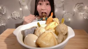 🔥🍲 Мукбанг и Mukbang : ЯПОНСКОЕ УЮТНОЕ ЧУДО! 🍢 Одэн — согревающий зимний набор