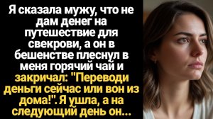 ИСТОРИИ ИЗ ЖИЗНИ/Я сказала мужу, что не дам денег на путешествие для свекрови, а он