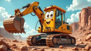 ДЕТСКИЙ КЛИП ПРО ЭКСКАВАТОР. ПЕСЕНКИ ПРО МАШИНКИ И ТЕХНИКУ