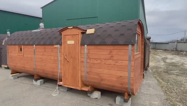 Баня бочка "Квадро" 6 метров с боковым входом купить в Балахне. смотреть онлайн