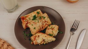 Блинчики с сыром и яйцом