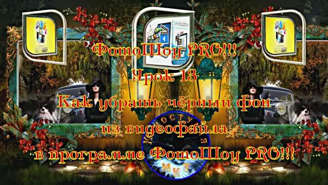 ФотоШоу PRO! Урок 13! Новая серия уроков! Как убрать чёрный фон из видеофайла в программе ФотоШоу!