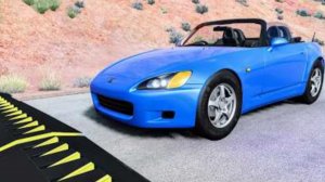 BeamNG Drive - Аварии на высокой скорости на шипованной ленте