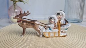 Ёлочная игрушка СКВОЗЬ ЛЁД И ВЕТЕР, коллекция СЕВЕРНЫЕ ИСТОРИИ, стекло, 18 см, 1001231