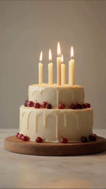 Торт на день рождения с зажженными свечами торт деньрождения рецепт