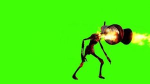 Лавовый сиреноголовый на зелёном фоне, кто хочет можете использовать