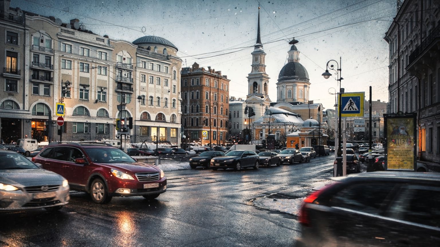 Солнце в центре Санкт-Петербурга (Февраль 2025) смотреть онлайн