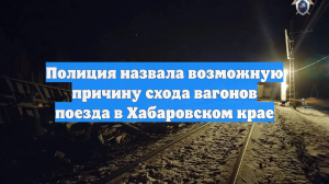 В Хабаровском крае назвали причину схода вагонов с рельсов