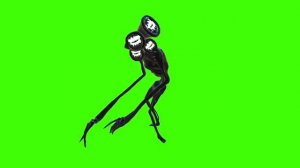 Тёмный сиреноголовый на зелёном фоне, кто хочет можете использовать