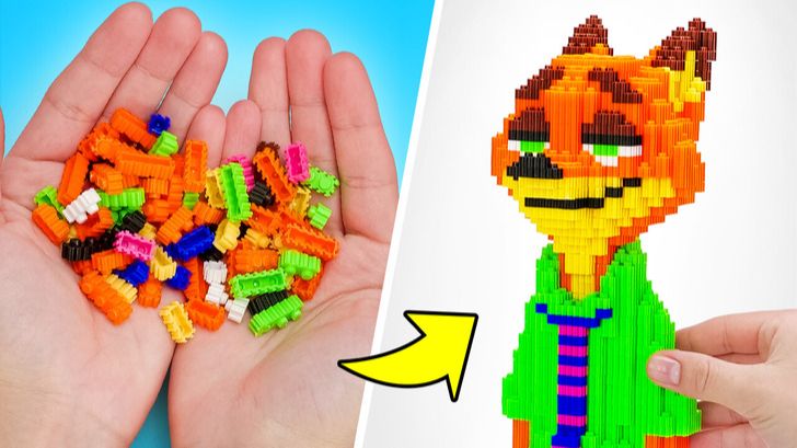 DIY приключение в Зоотопии 🐰🦊 Гигантские Джуди и Ник смотреть онлайн