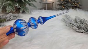 Елочная верхушка ГРАЦИЯ, синяя, 275 мм, С4-син