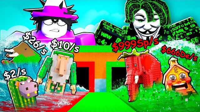 😱БИТВА С ХАКЕРОМ в СБЕГИ ОТ ЦУНАМИ И СПАСИ БРЕЙНРОТОВ смотреть онлайн