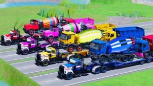 Мультики Детям — Перевозка всех видов бетоносмесителей с использованием грузовиков