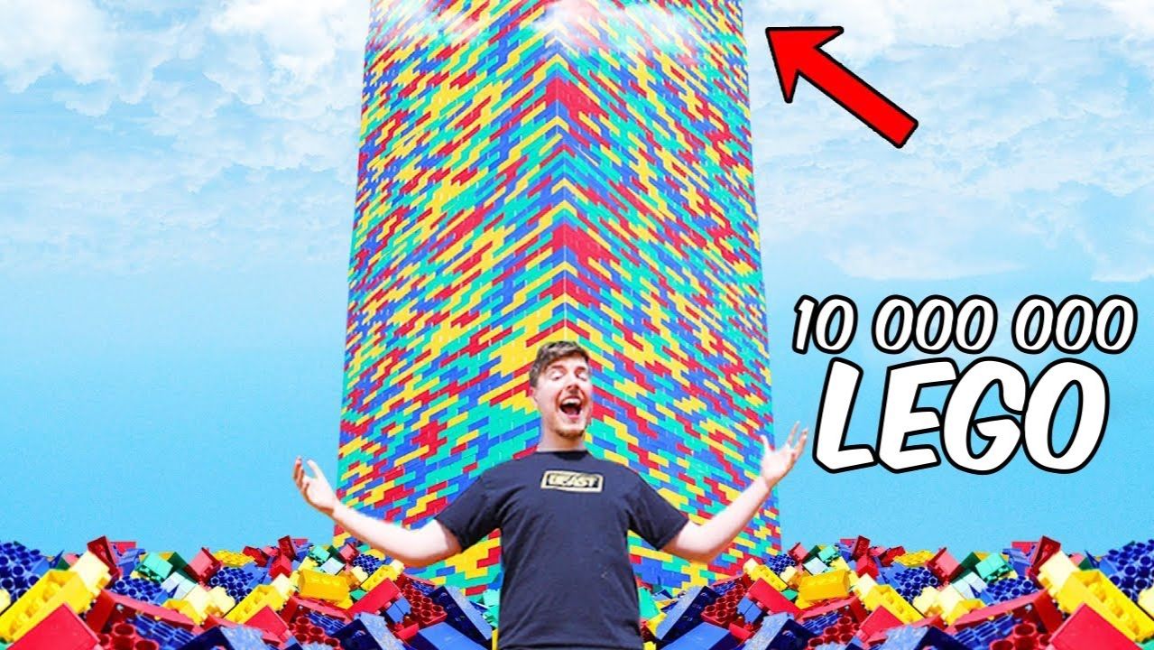 Я ПОСТРОИЛ САМУЮ ВЫСОКУЮ БАШНЮ ИЗ ЛЕГО!MRBEAST МИСТЕРБИСТ НА РУССКОМ смотреть онлайн