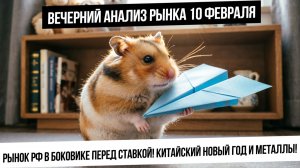 Вечерний анализ рынка 10 февраля. Рынок РФ держится в боковике! Рубль! Металлы! Газ! Нефть!